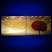 tree painting cloud painting metallic gold large landscape abstract 48 x 18