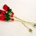 Counting Pins Needlepoint Marking Pins Red Green Gold Christmas