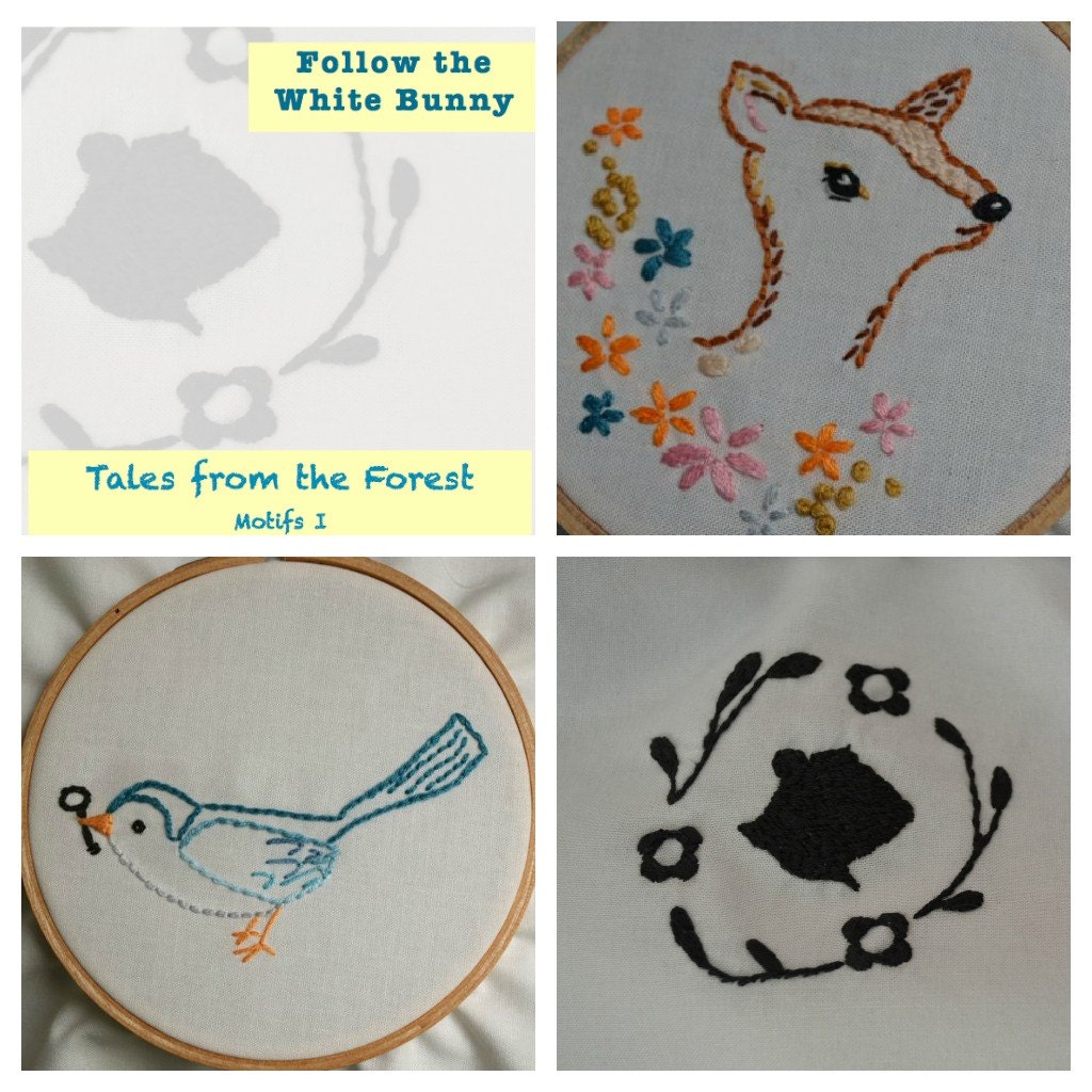 Tales from the Forest motifs  A Hand Embroidery PDF pattern