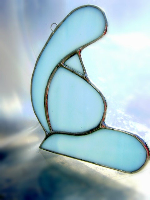 Birth Goddess Doula Midwife Baby Blue Mothers Day Pregnancy Stained Glass Suncatcher New Born Birthday Pregnancy Christmas Original Design