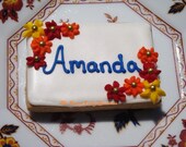 Edible cookie place cards custom made to match