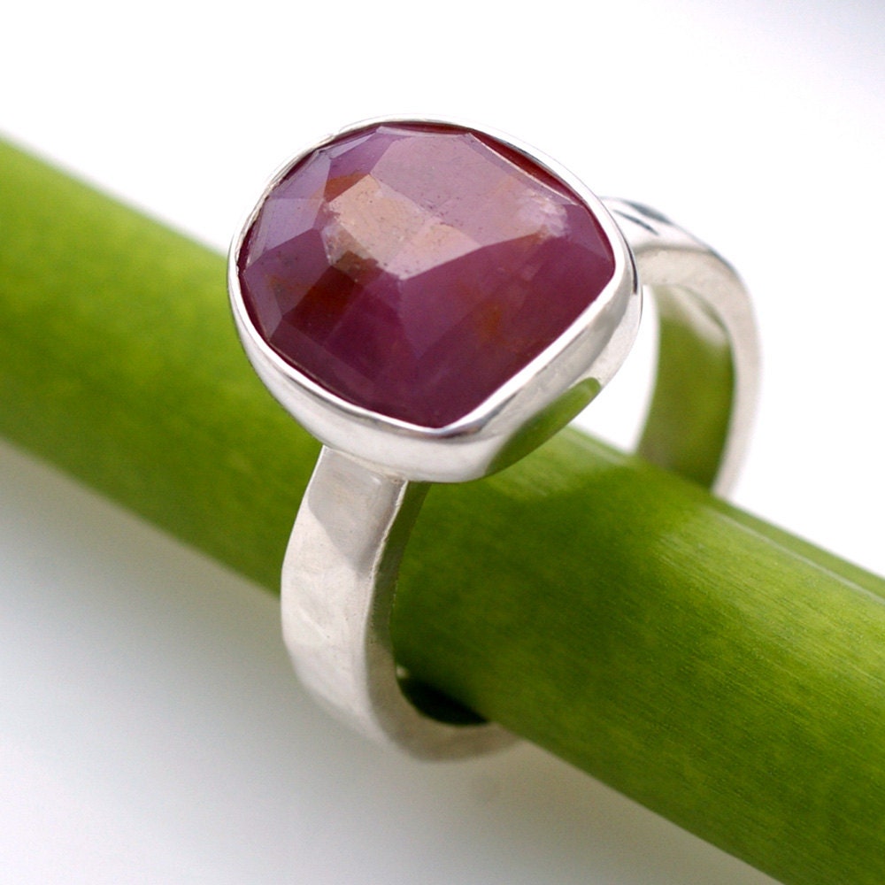 ON SALE Purple Sapphire Cocktail Ring - OOAK