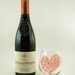 Valentine glasses - Set of 2 hand painted red wine stemless glasses - Lacy heart