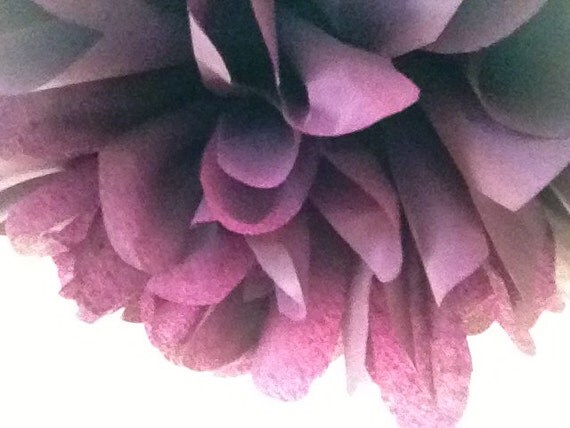 Boysenberry ... 1 tissue paper pom // wedding reception // anniversary // bridal shower // eco party decorations Il_570xn