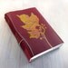 Journal - Autumn Fall Leather Journal - Leather Cover Blank Painted Notebook / Sketchbook - CHRISTMAS DISCOUNT SALE