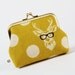 Deep dad - Echino Buck in yellow - metal frame purse