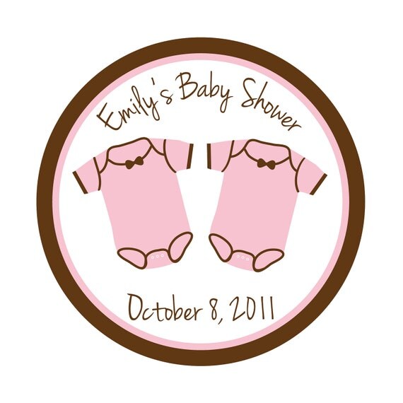 Personalized Stickers, Onsie, Baby Shower, Favor, Treat Bag, Thank you, Shower, Baby, Set of 125 Il_570xn