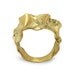 CRUMPLED 14k Yellow Gold Ring for women, Unique Gold Ring, Mens gold band, custom gold ring, italian fine jewelry