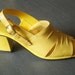 mod yellow 60s slingback sandals size 6 / 6.5