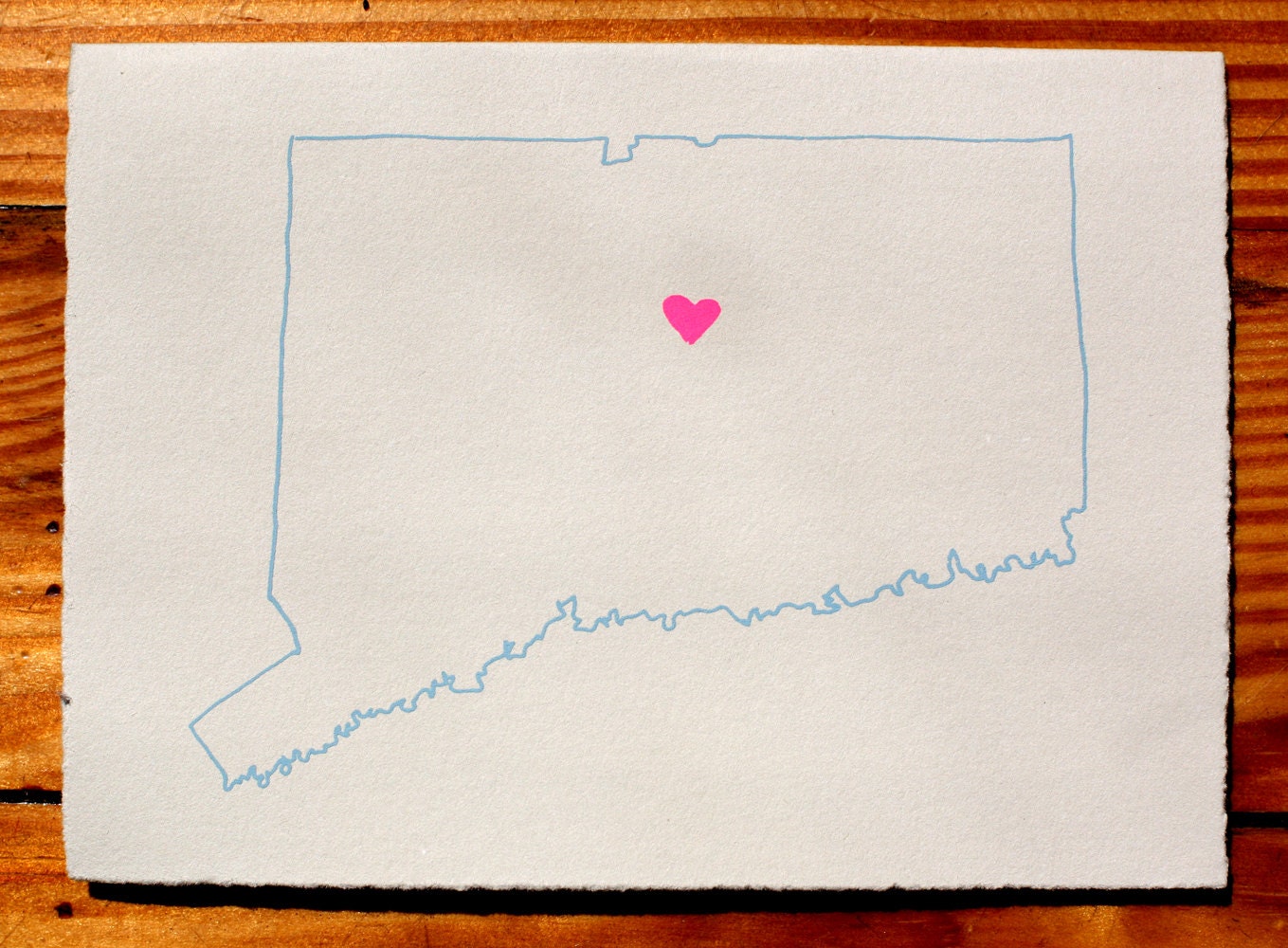 I Heart Connecticut Blank Greeting Card