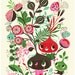 Gardens Love Warm Summer Rain - limited edition giclee print of an original illustration (8 x 10 in)