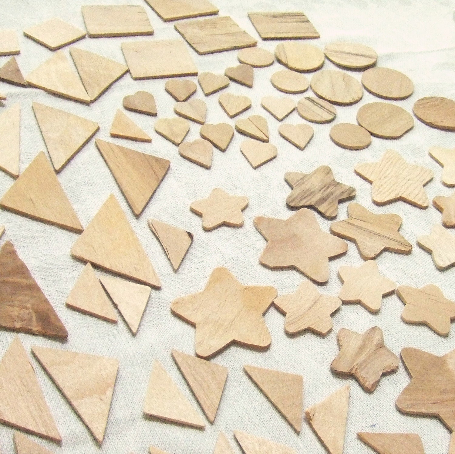 Mixed Wood Shapes 140 Pieces