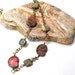 Necklace, Glass Ammonite and Jasper Beads on Brass Chain