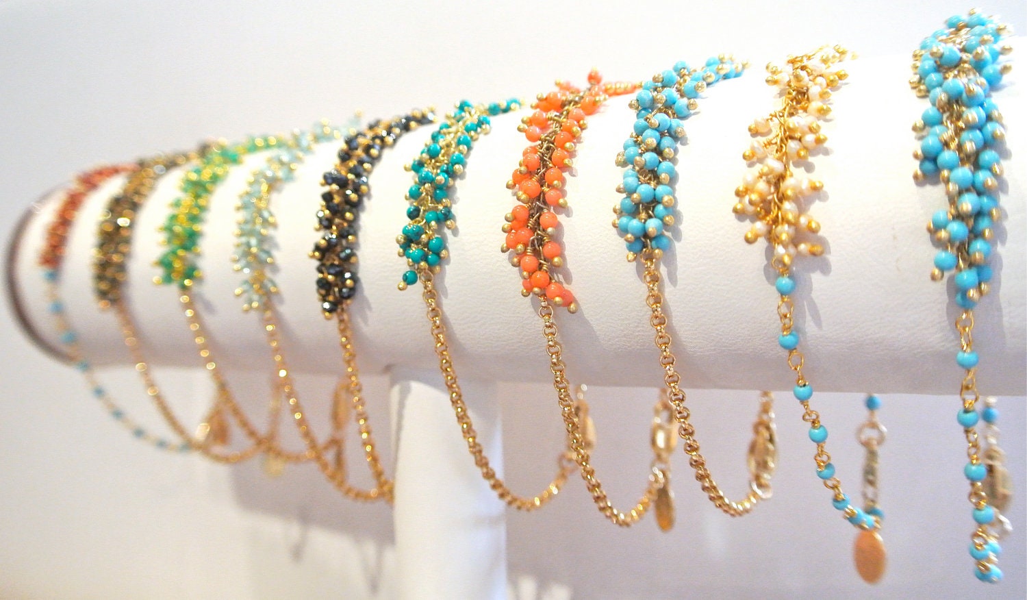 Gemstone Dangle Bracelets