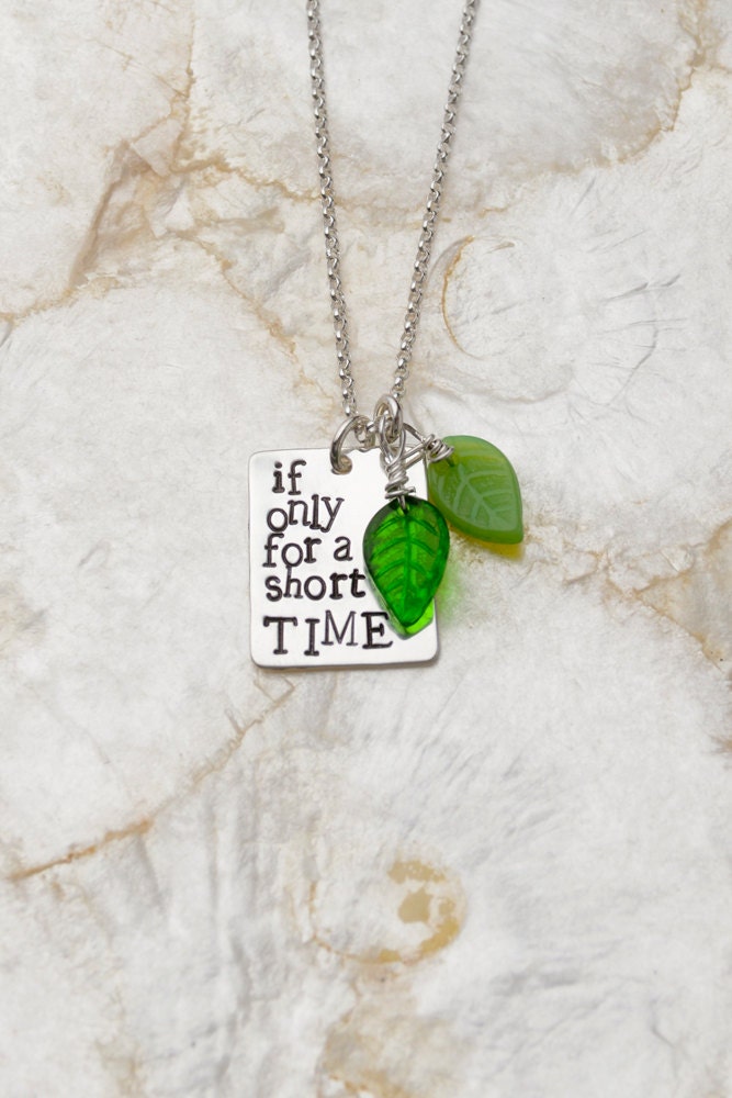 If Only for a Short Time Necklace, Foster Care Necklace, Adoption Jewelry, Failed Adoption, The Odd Life of Timothy Green Quote