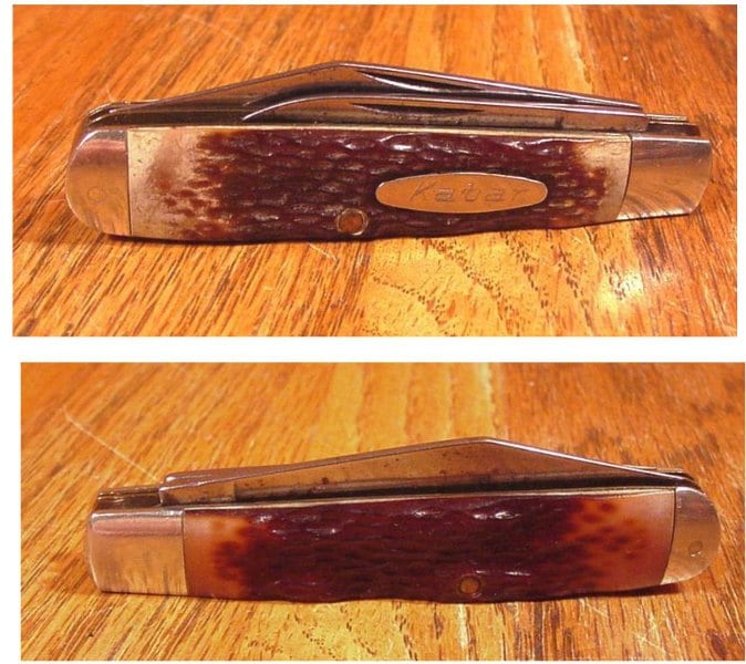 Vintage Kabar Pocket Knife No. 1026 with Stag by lottzafunstuff