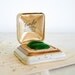 Vintage Wedding Ring Box - Ivory and Gold