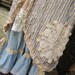 vintage kitty.. cornflower blue shabby chic eyelet cotton bloomers.. ecru and latte trim .. gorgeous..Med-XL