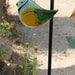 Fused Glass Bird Windchime, Suncatcher, multicolored .