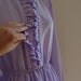 Lavender Ruffle Front Dress/ Vintage 1970s Gown/ American Gothic in Lilac, Medium Size/ Mother of Bride