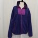 Vintage Fleece Jacket/ Columbia Fleece Coat/ Southwest-Inflected /Men / Women / Medium / Purple / Indigo