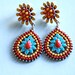 Colorful Earrings with Beads and Rhinestone