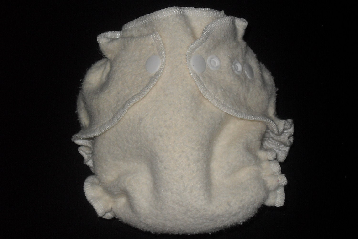 Hemp/Zorb fitted diaper with snaps
