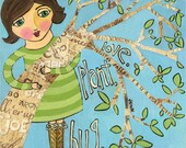 Art Print 8x8. Love Plant hug