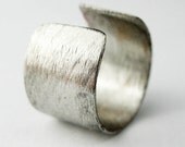 German Silver Ear Cuff, Brushed, Nickel, Unisex