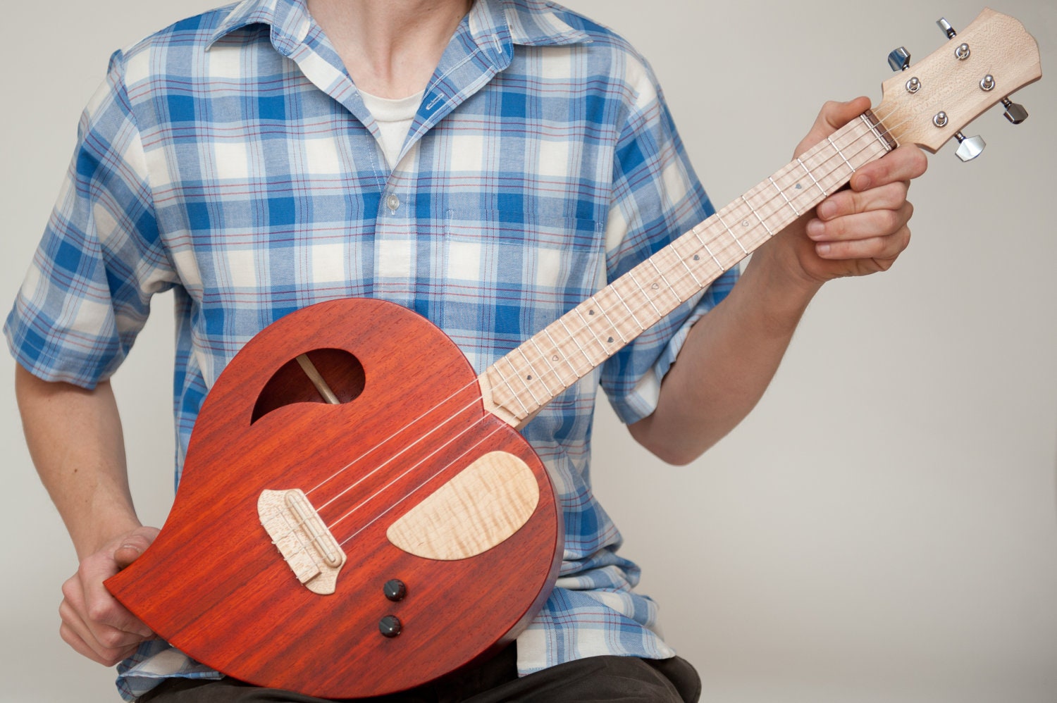NEW DESIGN The Heart tenor ukulele  in ( Padauk)  wood