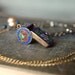 Vintage Cloisonne Chinese Whistle on Gold Plated and Silver Toned Chain - The Blue Whistle.