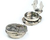 Steampunk Antique 1940's Elgin Watch Movement Cuff Button Covers