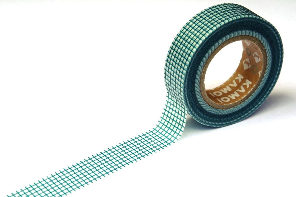 MT Washi Masking Tape - Grid Teal