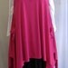 Coco and Juan Plus Size Top Lagenlook Layering Tunic Top Fushia Traveler Knit Size 2 Fits 3X,4X Bust to 60 inches