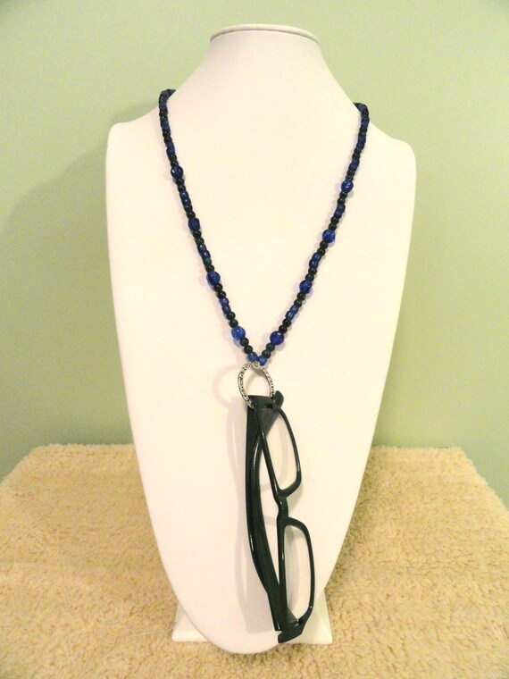 Beaded Eyeglass Holder Loop Lanyard Necklace Hoop by Ariestiger