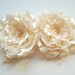 Champagne ivory romantic roses-Set of two satin flowers-Weddings Accessories Hair-Bride,bridesmaids,flower girls