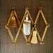 Vintage Peg Rack, Accordion Wall Hanger, Wood, Cottage Style Wooden Organizer for Hats, Jewelry, Belts, Ties, 2 Available