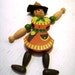 Vintage Jumping Jack Austrian Puppet Pull Toy, Classic Bavarian Costume Alpine Hat Leaping Lederhosen, Wooden Folk Art, Dancing Man