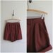 RESERVED Vintage rust linen early 90s shorts