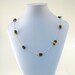Colorful MOP Necklace Mother of Pearl Antique Silver Long Beaded Wire Wrapped