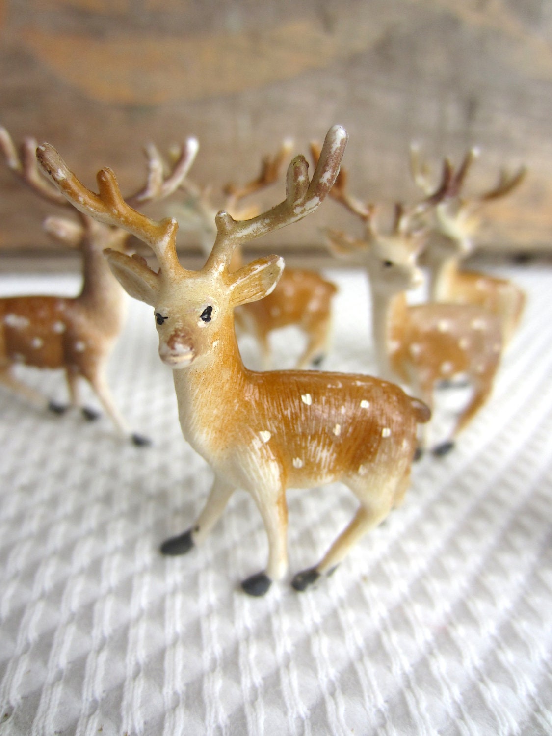 Vintage Tiny Miniature Antlered Deer Made in Hong Kong