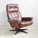Mid Century Leather Lounge Chair - Modern, Side, Wood, Retro, Danish