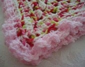 Pink Confetti Baby Afghan for Little Girls to Snuggle