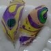 Unique Parrot Feathers, Feather Supplies, Small Feathers for Earrings, Feather Hair Accessories, Hand Marbled Like Marbled Paper