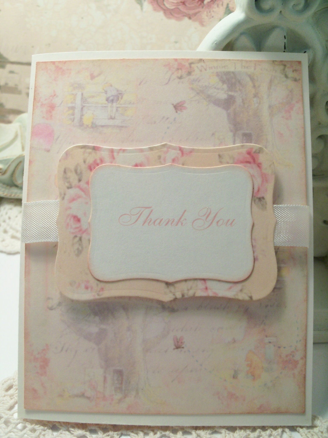 Classic Winnie the Pooh Thank You Card...Winnie the Pooh and Friends