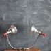 Vintage Industrial Clamp On Double Spotlight.