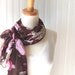 Floral Chiffon Scarf in Brown and Pink - Spring and Summer Fashion