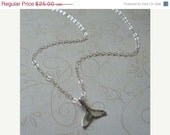 Whale Tail Necklace Sterling Silver / Everyday Necklace / Marine Life Jewelry / Graduation Necklace