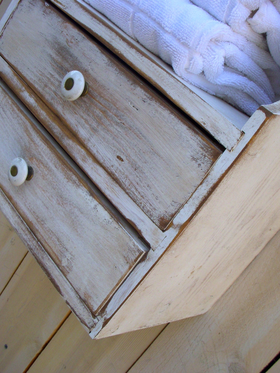 Wood Furniture Storage - Shelf - Shabby - Cottage Chic Decor - Bathroom - Kitchen - Bookshelving