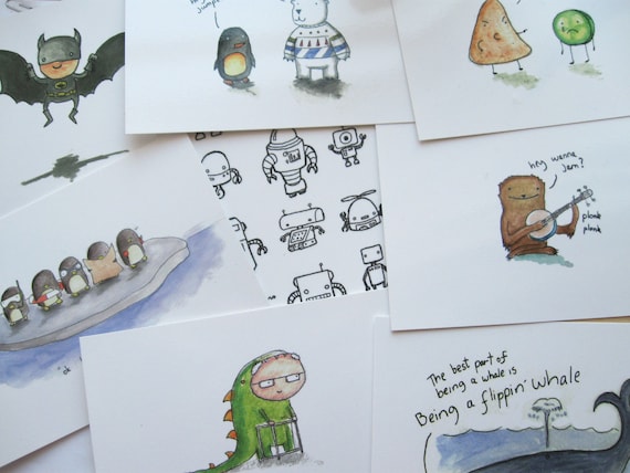Set of 6 Picture Postcards by Neil Slorance